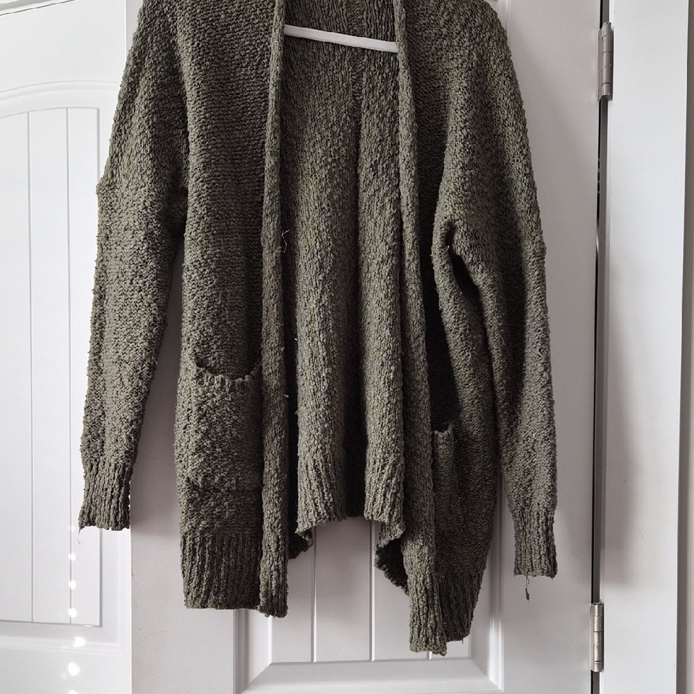 Impressions Olive Cardigan Sweater